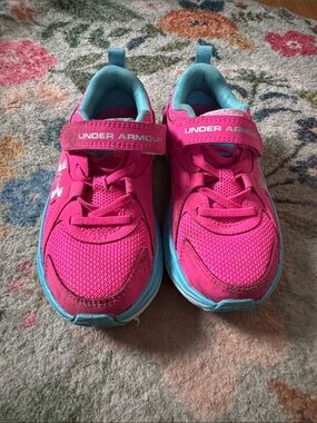 Under Armour Kids Pink and Aqua Athletic Sneakers